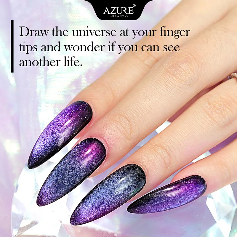 Azure beauty 7 шт./лот Хамелеон кошачьи глаза УФ набор гель-лаков для ногтей Полупостоянный светодиодный лак для ногтей УФ Магнитный Гель-лак с магнитной палкой