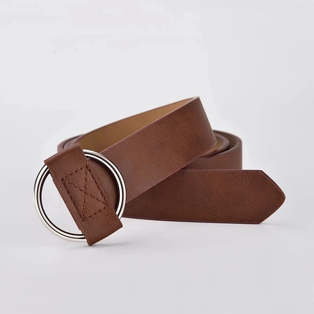 CARTELO Women s belt dress designed by the new fashion designer Round hole without Retro buckle women waist the leather belts