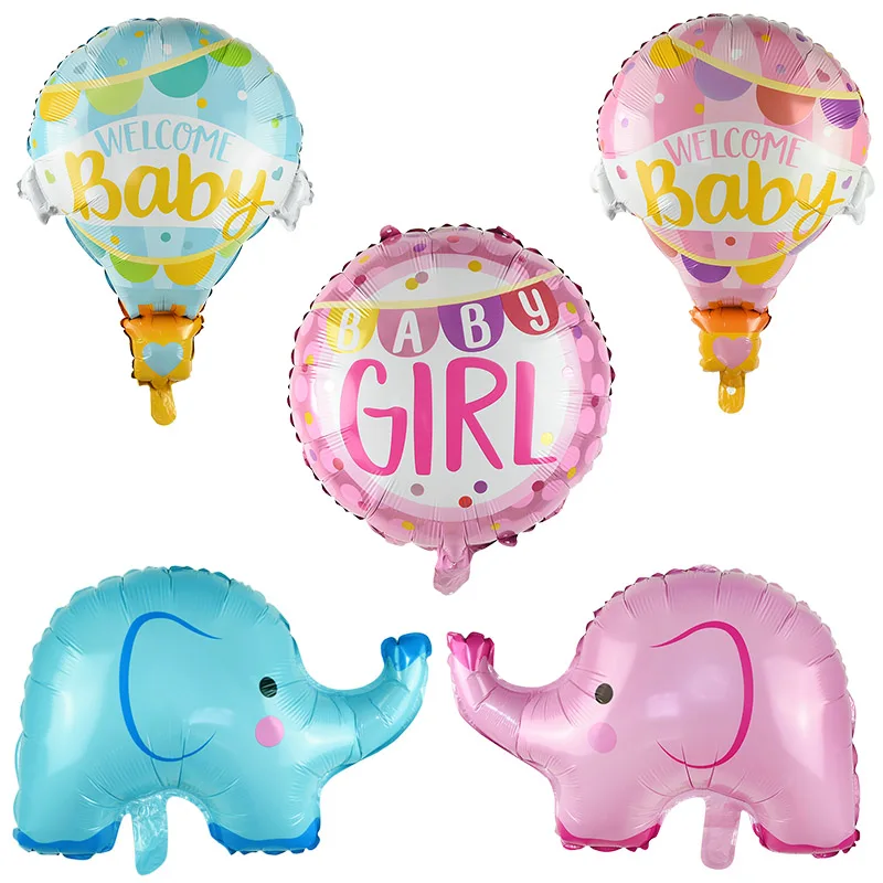 

Baby Cartoon Elephant Foil Balloon Welcome Baby Boy Girl Gender Reveal Baby Shower Birthday Theme Party Foil Balloons Decoration