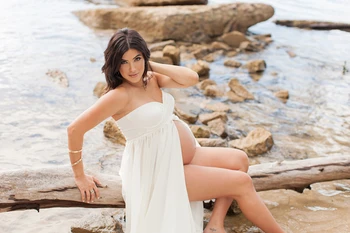 

Maternity Photography Props Dress Front Slit Chiffon Maternity Dresses For Photo Shoot Pregnancy Photo Shoot Long Dress