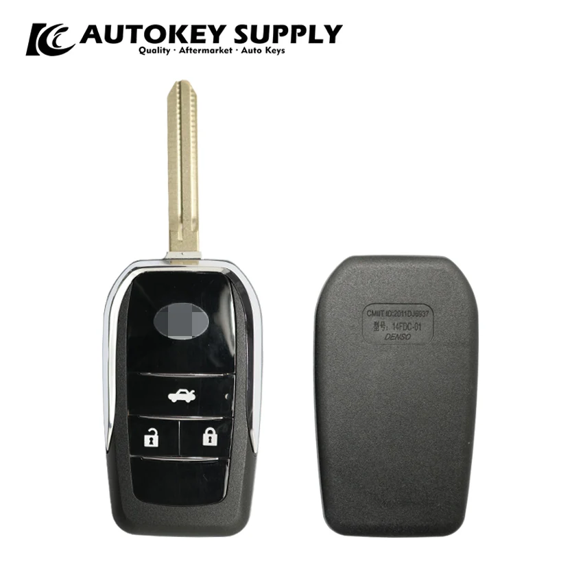 3 pulsanti adatti per Toyota Camry RAV4 Reiz Vios Crown car telecomando dritto modificato chiave pieghevole shell AKTYF125 - H0a9b907ccd094505b3e5446a10618e3fz