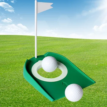 

Regulation Indoor Outdoor Practical Lawn ABS With Flag Golf Putting Cup Training Aids Sport Removable Accessory Garden Practice