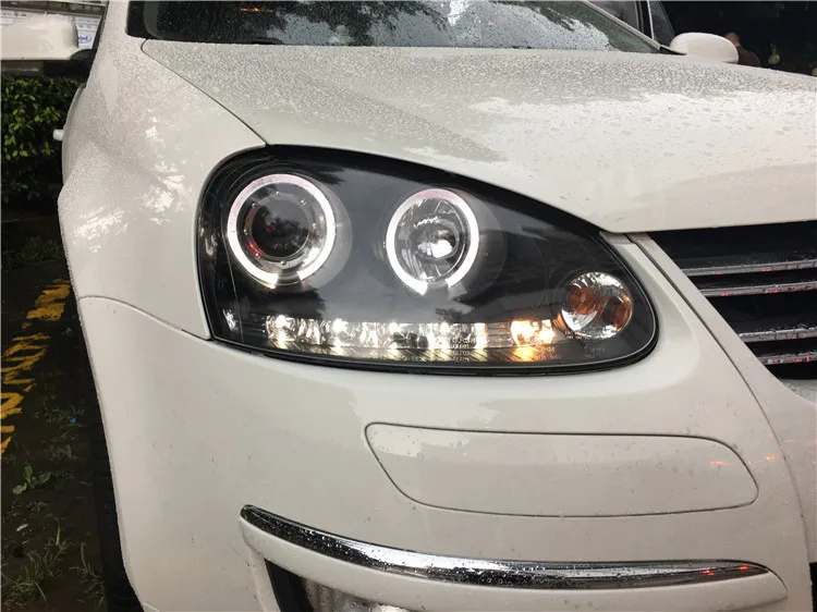 Головной фонарь для автомобиля VW Jetta 2006-2011 Jetta Gli головной светильник s противотуманный светильник s дневной ходовой светильник DRL H7 светодиодный Биксеноновая лампа автомобильные аксессуары
