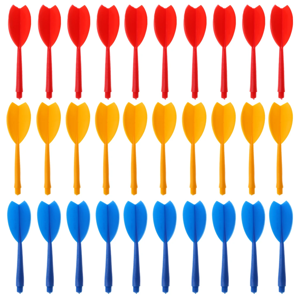 Tasa de descuento 30 Uds. De eje de dardos y dardos de plástico, duraderos, Multicolor, conjunto combinado de dardos de vuelo, accesorios rZKZ85dLQ