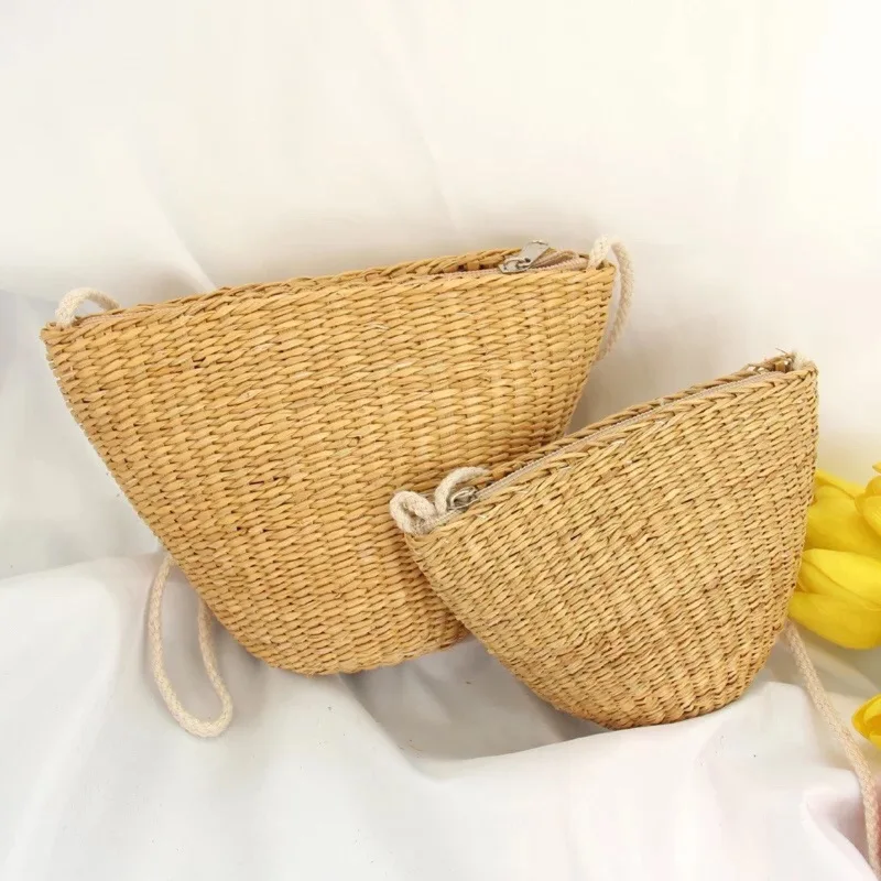 

PPy Summer Seaside Holiday Women's Straw Bag Shell Bag Mini Bag Clam Bag Messenger Bag