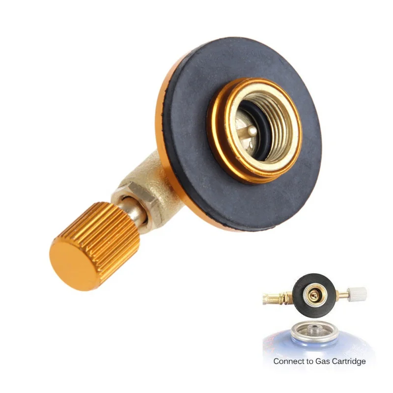 

Outdoor Camping Gas Stove Adapter Stainless Steel Safe Switching Charging Inflatable Valve Adapter for Flat Tank Liquefied Gas