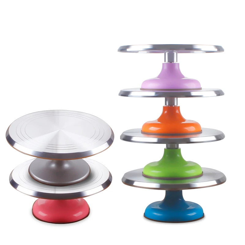 High Quality Aluminum Alloy Rotating Cake Decorating Stand Turntable with  Silicone Non-slip Bottom - AliExpress