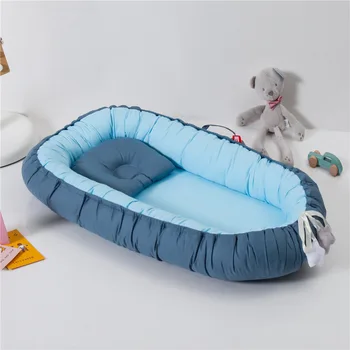 

Newborn Baby Portable Removable and Washable Crib Travel Bed Nest Bed Crib Cotton New Crib Travel Bed for Children Infant Kids