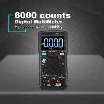 

ZT102A NCV Digital Multimeter AC/DC Volt Amp Meter T-RMS Ohm Temp Tester