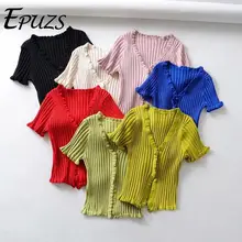 Сексуальный зеленый черный вязаный кардиган женский укороченный свитер v-образный вырез с оборками кардиган до талии Повседневный зимний Корейский женский кардиган