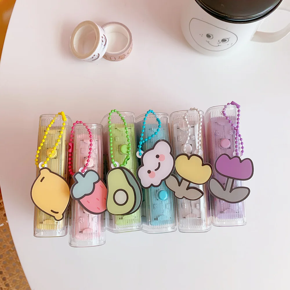 Cute Transparent Mini Loose-leaf Notebook Creative Portable Pocket Hand Book 3 Ring Binder Kawaii School Supplies Stationery