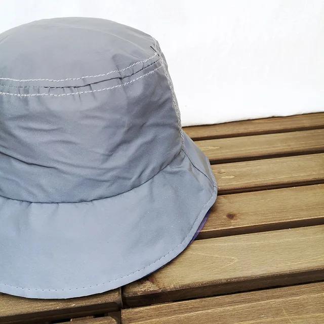 White Reflective Baseball Bucket Sun Visor Hat 4
