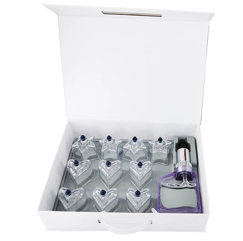 New Design 10 PCS Love-star Shape Suction Cup Plastic Vacuum Cupping Device Cupping Massage Cupping Therapy Set Cans for Massage 2