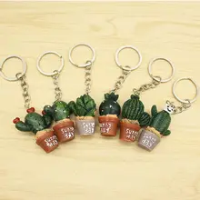 Необычные Красивые милые горшечные растения брелок для ключей искусственный кактус Пряжка для сумки подвесные аксессуары для небольших подарков