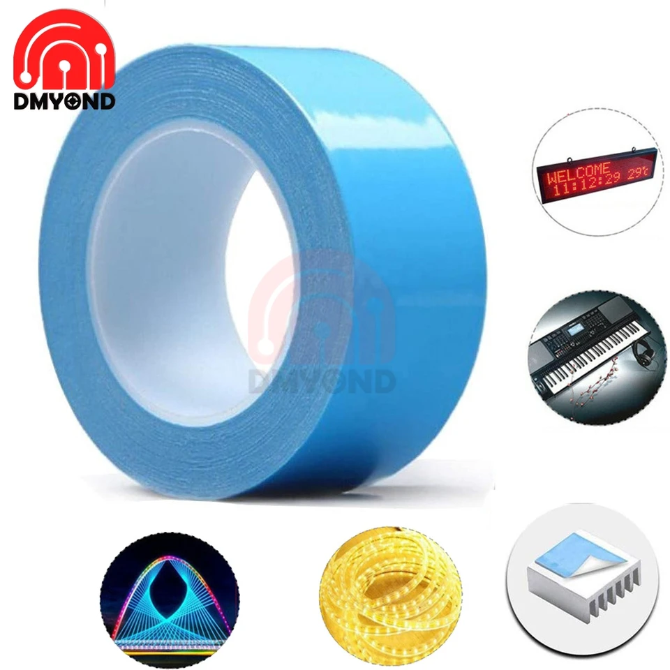 Nastro Termico Adesivo Per Dissipatori - 10mm X 25m, Conducibilit&agrave; 1.3 W/mK
