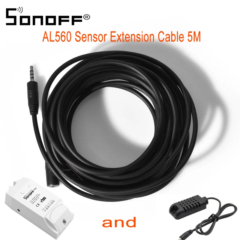 vapor Gángster La nuestra SONOFF Sensor de temperatura y humedad Si7021 AM2301, DS18B20, con Cable de  extensión de 5M, AL560, para Sonoff TH10/TH16 2021|Kits de domótica| -  AliExpress