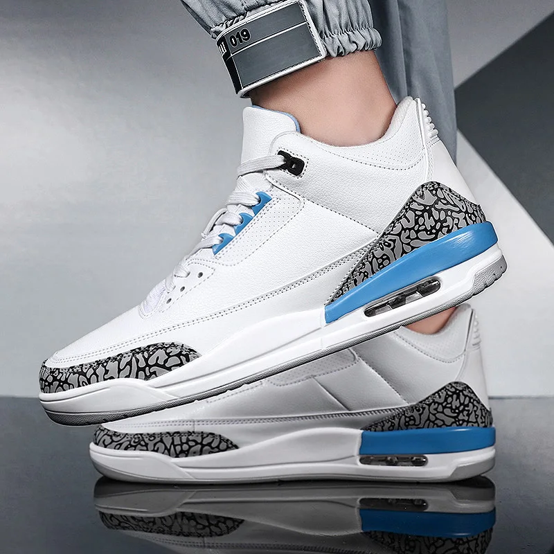 

Mens Basketball Shoes AJ 3 III Canvas Air Cushion Sports Shoes Lace-Up High Quality Outdoor Running Breathable Retro Sneakers