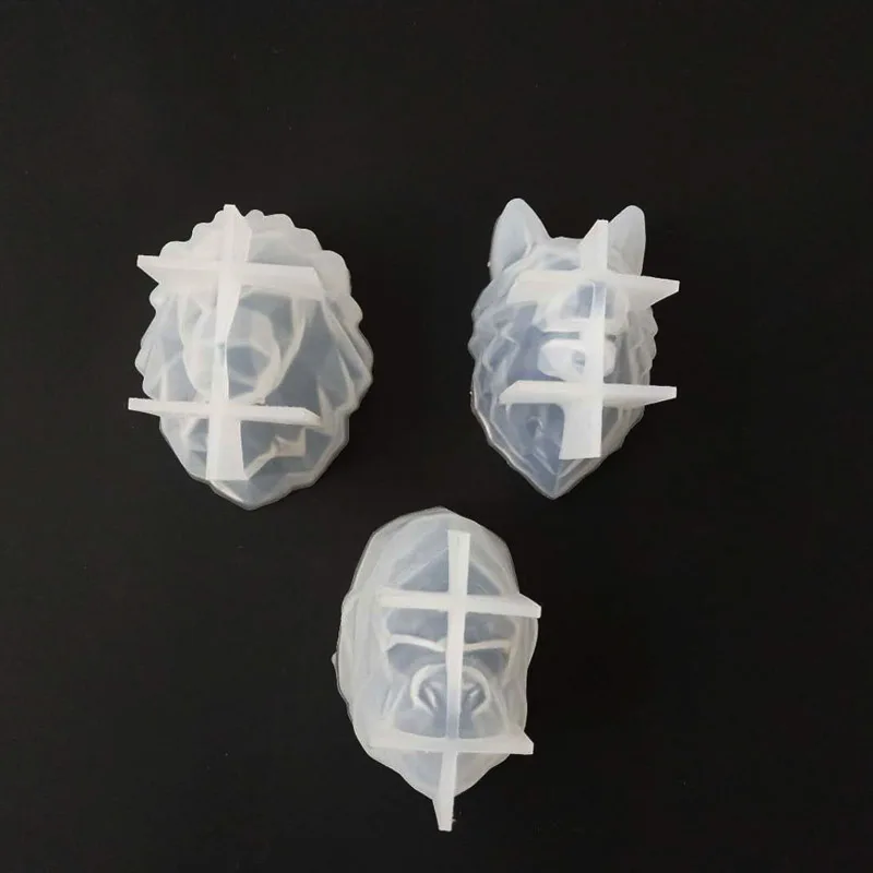 3D силиконовая форма сделай сам Геометрическая стерео льва волка орангутана в