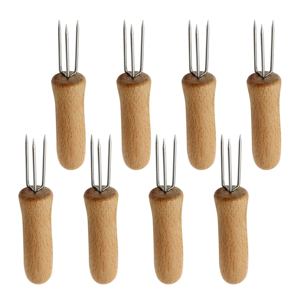 

Corn Forks Cob Fork Skewers Holders Food Bbq Holder Sweetcorn The Cooking Prongs Barbecue Cake Metal Grilling Clips Appetizer