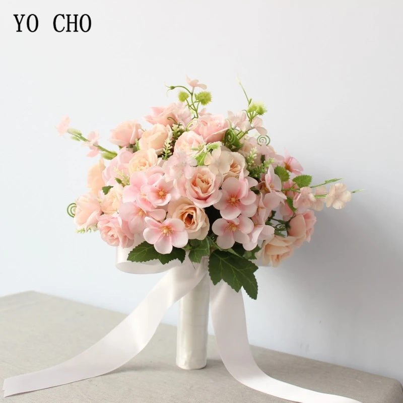 Bride Wedding Bouquet Artificial Flower Bouquet Silk Rose Fortune Ball Begonia