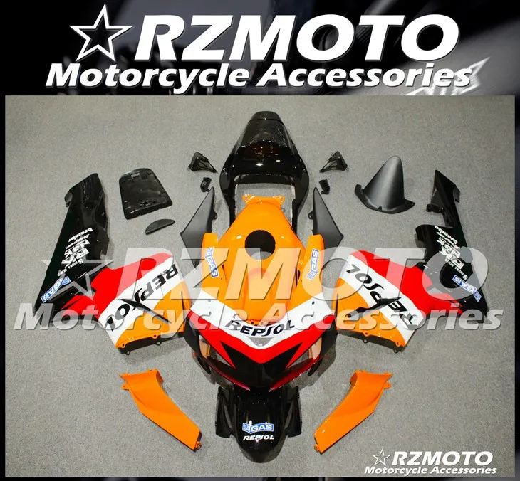 4 подарки ABS мотоцикл полный обтекатель комплект подходит для CBR600RR F5 2005 2006 05 06 cbr600 600RR тела набор оранжевый