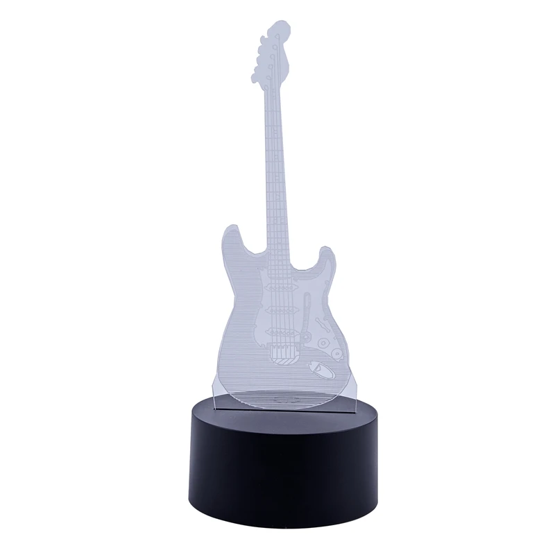 

New 3D Electric Guitar Night Light 7 Color LED Change Touch Switch Table Desk Lamp Art Light Christmas Gift Valentines Kids Gift