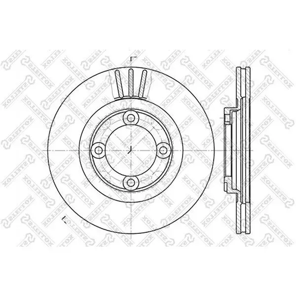 Диск тормозной передний Mazda 626 1.8/2.0D 87-92 STELLOX 6020-32