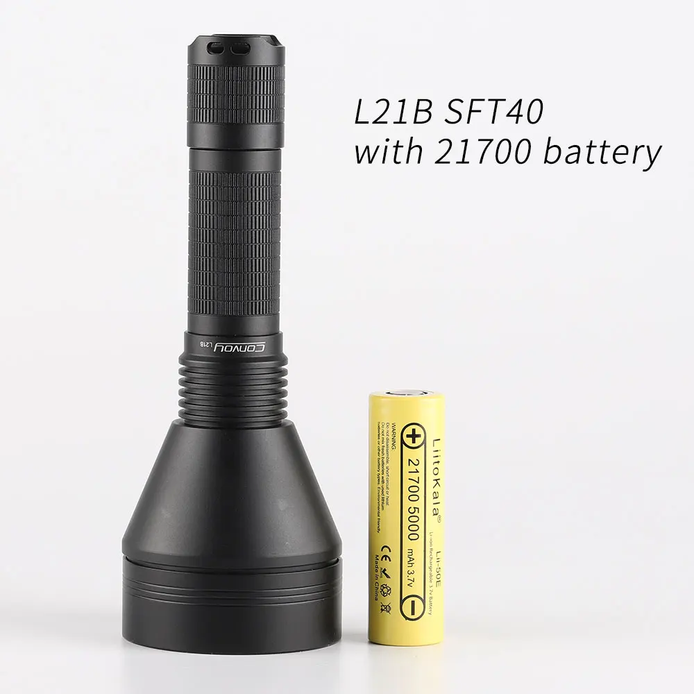 Convoy L21B SFT40 21700 flashlight,Lightweight ,long range,with 21700 battery