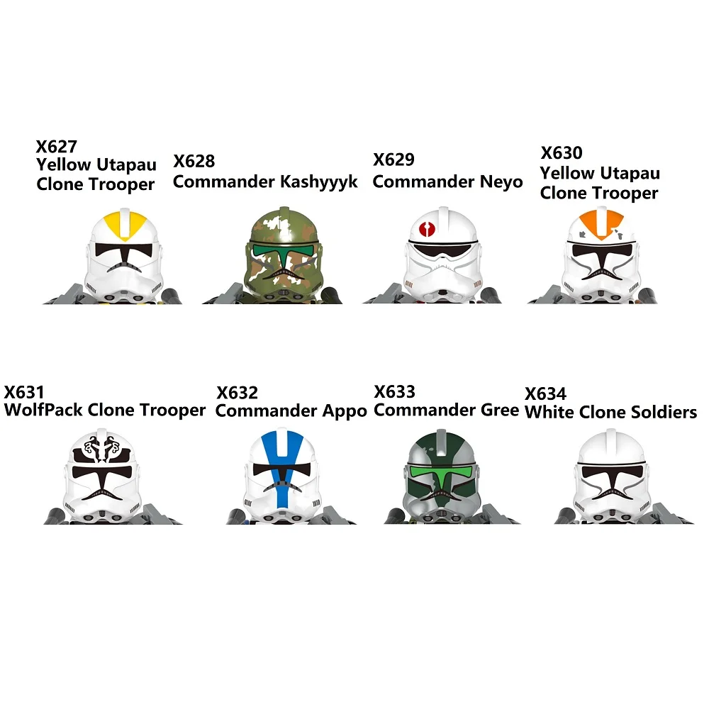 Клон командир Kashyyyk Neyo Appo Gree Commander Wolfpack отряд желтый Utapau солдат блоки мини