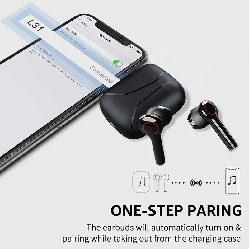 TWS Wireless Earphones Bluetooth 5 0 Earbuds with Charging Case In Ear Earphone IPX6 Waterproof for Apple Airpods IPhone Andriod