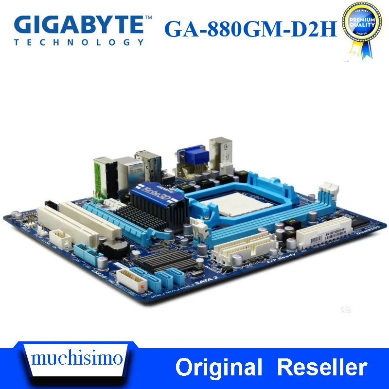 

AM3+ GIGABYTE GA-880GM-D2H Desktop Motherboard 880G Socket AM3+ DDR3 8G For Phenom II/Athlon II uATX Original Mainboard Used