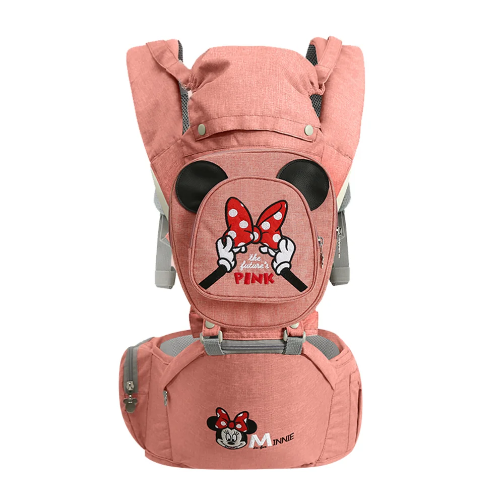 Disney Baby Carrier Слинг новорожденных Мягкие младенческие рюкзаки обёрточная бумага дышащая обёрточная бумага рождения удобный уход за ребенком - Цвет: Pink