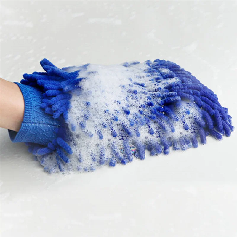 Car Wash Gloves Cleaning Sponge Towel Ultrafine Fiber for Land Rover LR4 LR3 LR2 Range Evoque Defender Discovery | Автомобили и