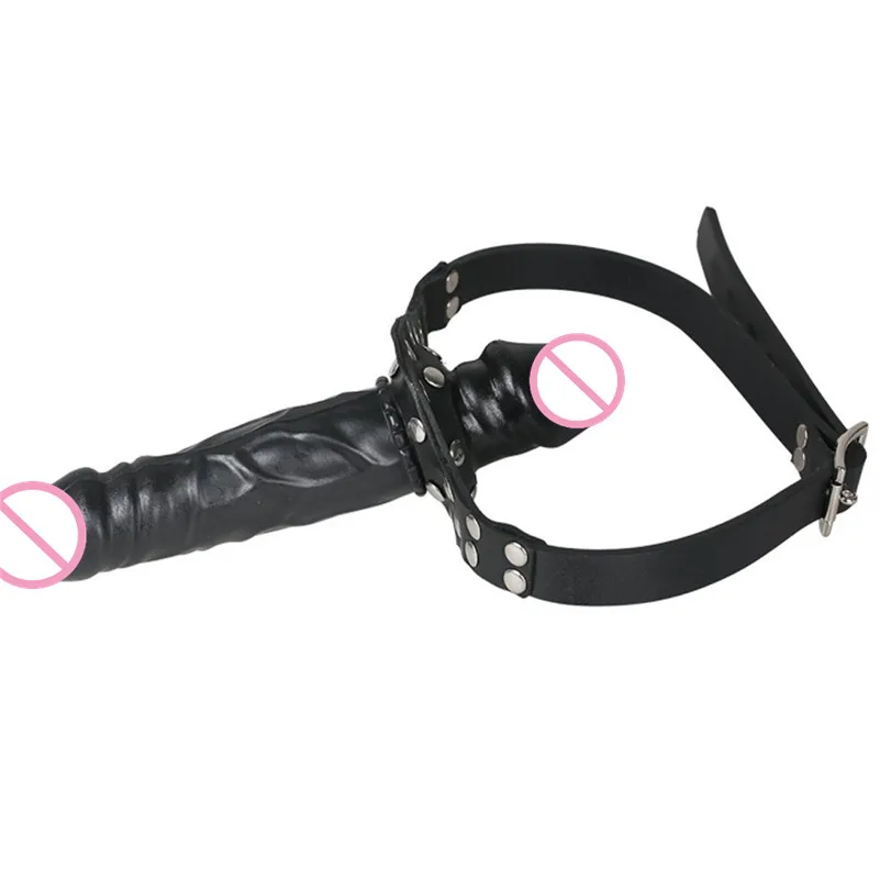 Double-Ended Dildo Gag Head Strapon Mouth Gag Fetish Bdsm Bondage Penis Harness Lesbian Sex Toys Sex Products Adult Erotic Toys