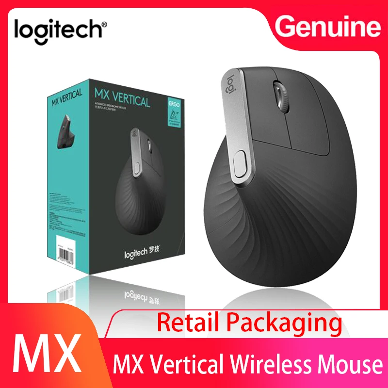 Logitech MX вертикальная Bluetooth беспроводная эргономичная мышь с FLOW 2 4 ггц USB Nano для
