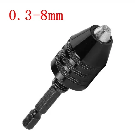 0.3-8mm 1 шт. 0,3-6,5 мм/0,3-8 мм Диапазон зажима Быстрозажимной сверлильный патрон адаптер ударный шестигранный хвостовик сверлильный патрон - Цвет: 0.3-8mm