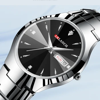 

Men Quartz Watch Luxury Brand Stainless Steel Waterproof Clock Fashion Analog Week Calendar Quartz Business Male Wristwatches