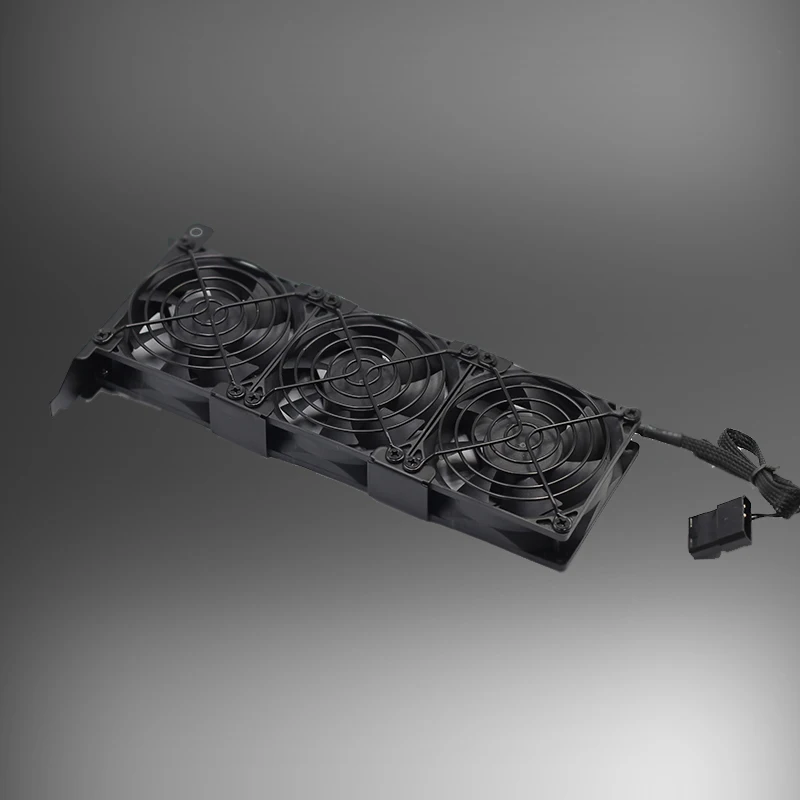 8 см Универсальный GPU двойной/три вентилятора партнер Ультра тихий PCI видеокарта двойной кулер компьютерный корпус PCI-e Видеокарта охлаждения - Цвет лезвия: 3 fan