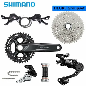 

2020 NEW SHIMANO DEORE M4100 M6000 Groupset 36T-26T Crankset Cassette 2x10s BB52 HG54 Chain MTB Mountain Bike Bicycle Set