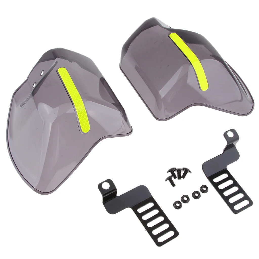 Pair Motorcycle Hand Guard Winter Wind Deflector Shield Smoke