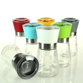

Fashion New Hand Driven Pepper Grinder salt Mill Salt Muller Ceramic Burr Glass Body Manual salt grinder spicy mill