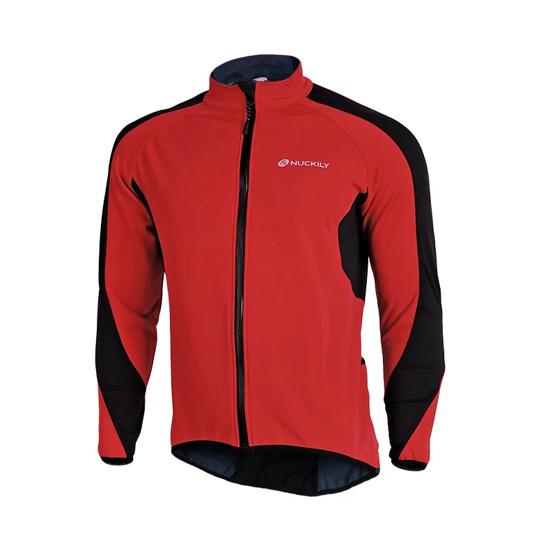 NUCKILY Men Winter Jacket Thermal Cycling Long Sleeve Jacket Waterproof Windproof riding running Coat