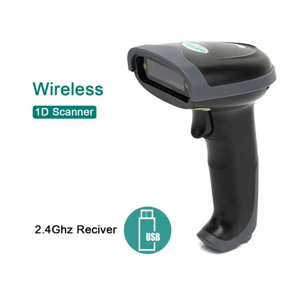 1D Code Reader Scanenr Portable Wired USB 2.4G Bluetooth Handheld for Supermarket Inventory POS Terminal 