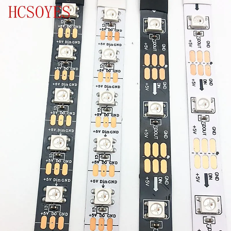 DC5V WS2812B 1 М/4 м/5 м 30/60/74/96/144 пикселей/светодиодов/м умная светодиодная Пиксельная