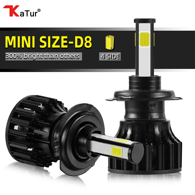 

Katur H4 H7 H11 H1 9005 9006 Car LED Headlight Bulbs Hi-Lo Beam 6500K Auto Headlamp Fog Light Bulb DC12v 24V HB3 HB4 Led Bulbs
