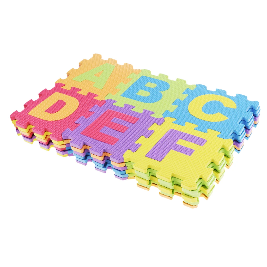 36 Tiles Alphabet Foam Puzzle Play Mat- Interlocking Puzzle Pieces