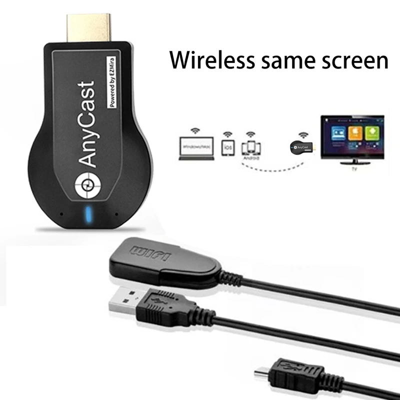 Anycast M2 Plus Wi-Fi дисплей приемник ТВ PC ключ AV DLNA Airplay Miracast совместим с Airplay Беспроводной HDMI tv Stick Dongle