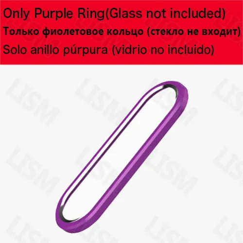 Для задней камеры Xiao mi 9 mi 9 SE Red mi Note 8/7/Pro Алюминиевый чехол с металлическим кольцом для защиты экрана или с задней стеклянной пленкой для объектива - Цвет: Only Purple Ring