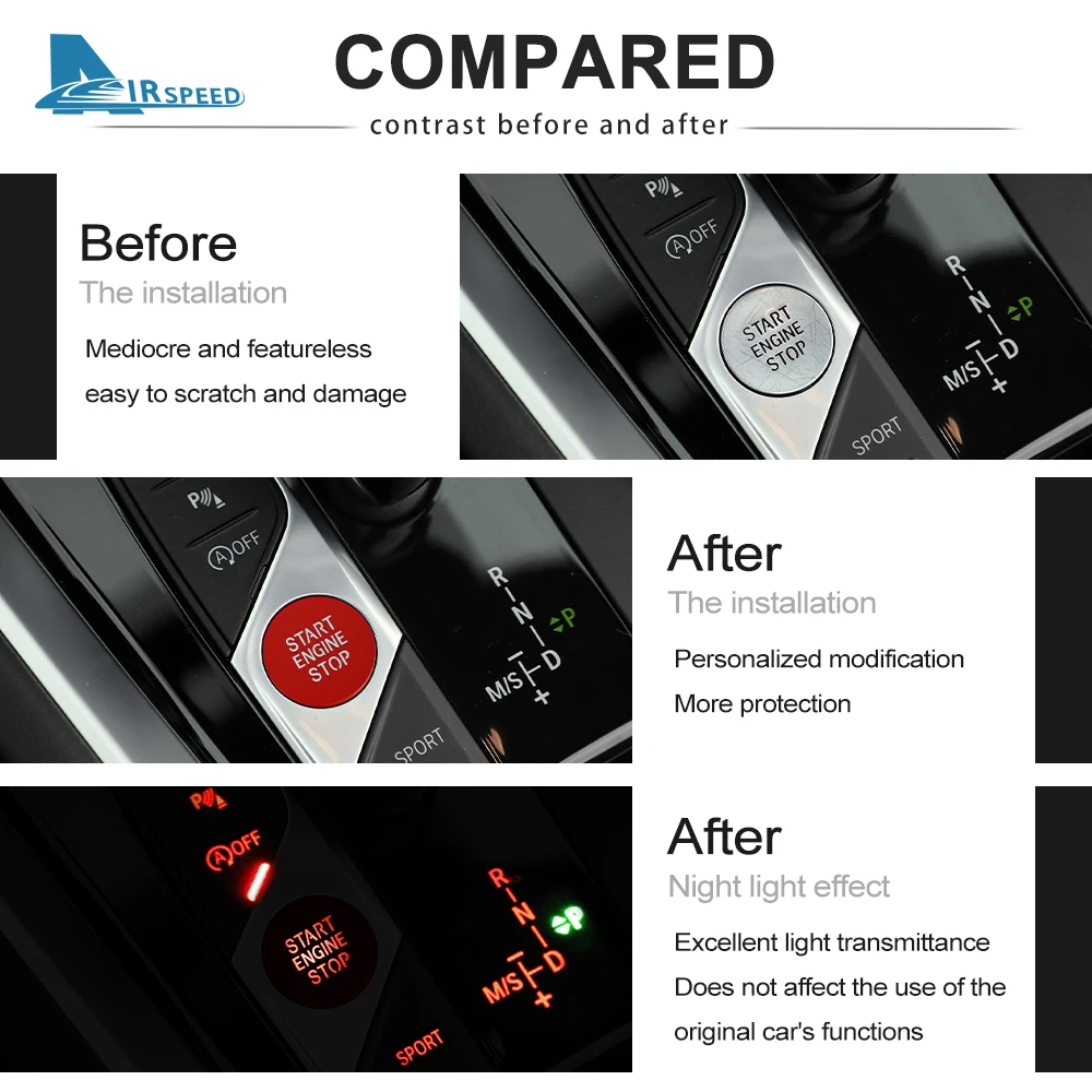 For BMW Z4 G29 G20 X5 G05 X7 G07 G14 G15 G16 X3 G01 F97 Car Engine Start Button Ignition Cover Stop Switch Accessories Styling