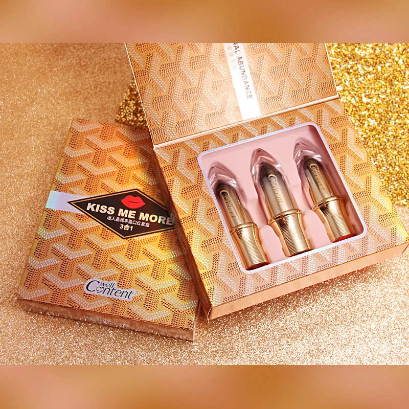 3 шт./компл. и содержание Увлажняющая губная помада тыквы пикантные цвета: красный и коричневый крем для губ, Длительное Действие, водонепрорицаемый, бархатная матовая губная помада, длительного действия, AC146